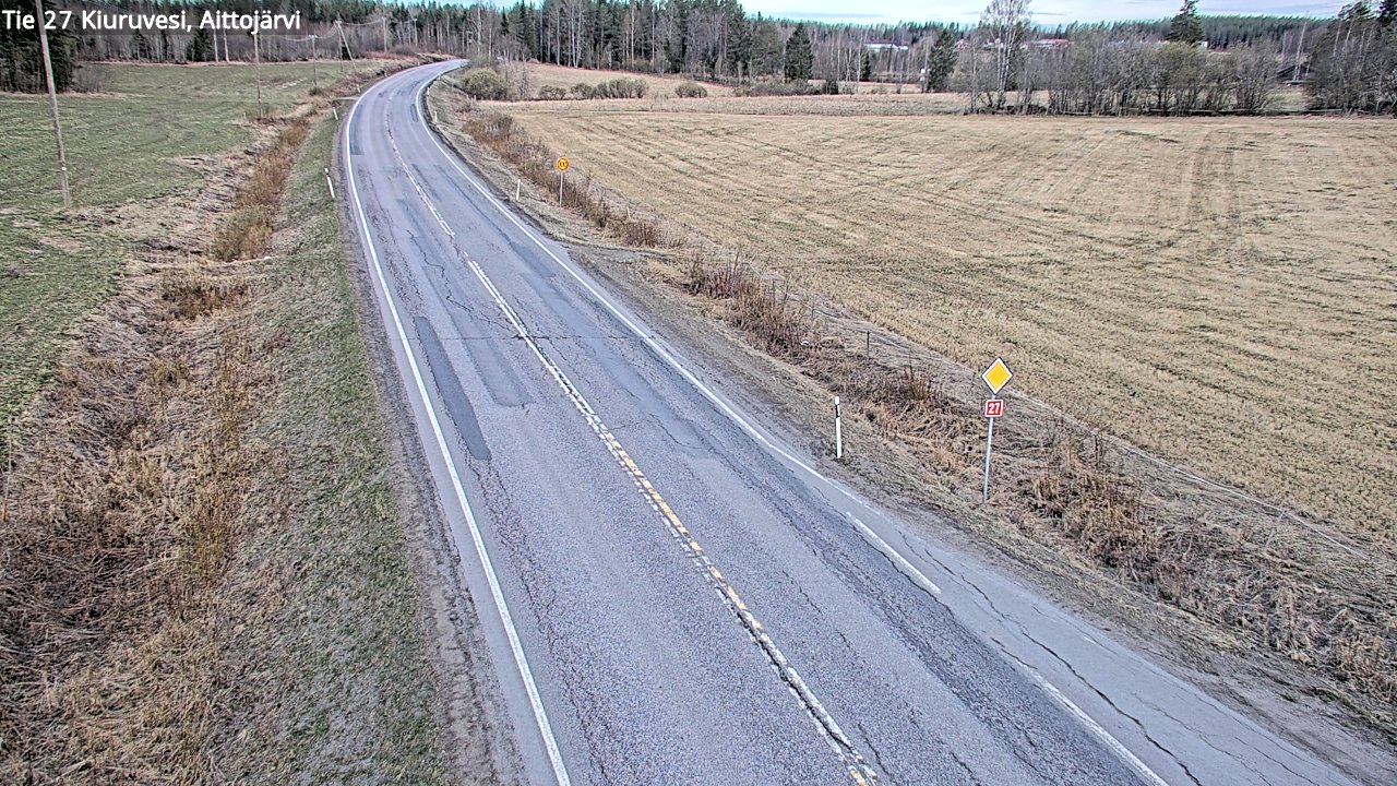 Weather Camera Image Road 27 Kiuruvesi, Aittojärvi, Kiuruvesi, Pohjois-Savo