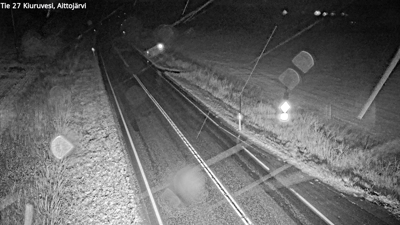 Weather Camera Image Väg 27 Kiuruvesi, Aittojärvi, Kiuruvesi, Pohjois-Savo
