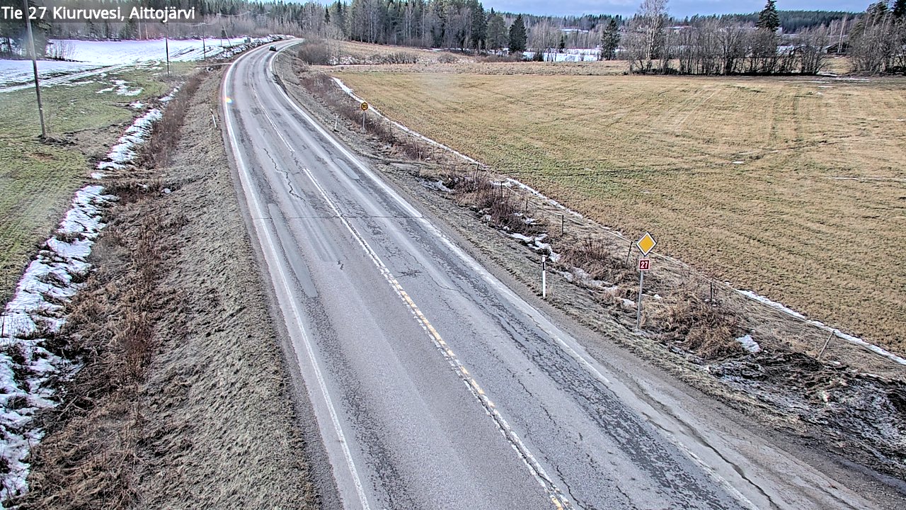 Weather Camera Image Road 27 Kiuruvesi, Aittojärvi, Kiuruvesi, Pohjois-Savo