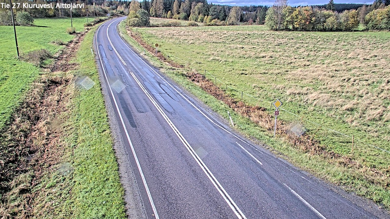 Weather Camera Image Road 27 Kiuruvesi, Aittojärvi, Kiuruvesi, Pohjois-Savo