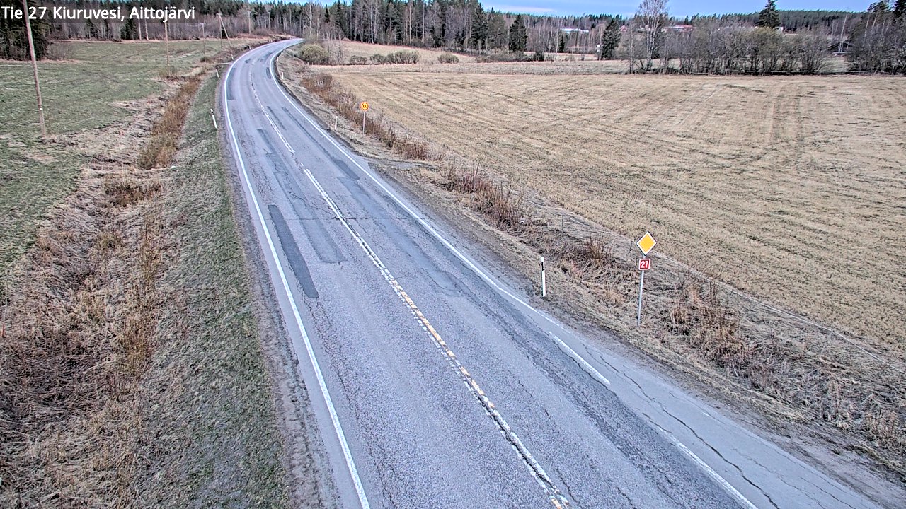 Weather Camera Image Road 27 Kiuruvesi, Aittojärvi, Kiuruvesi, Pohjois-Savo