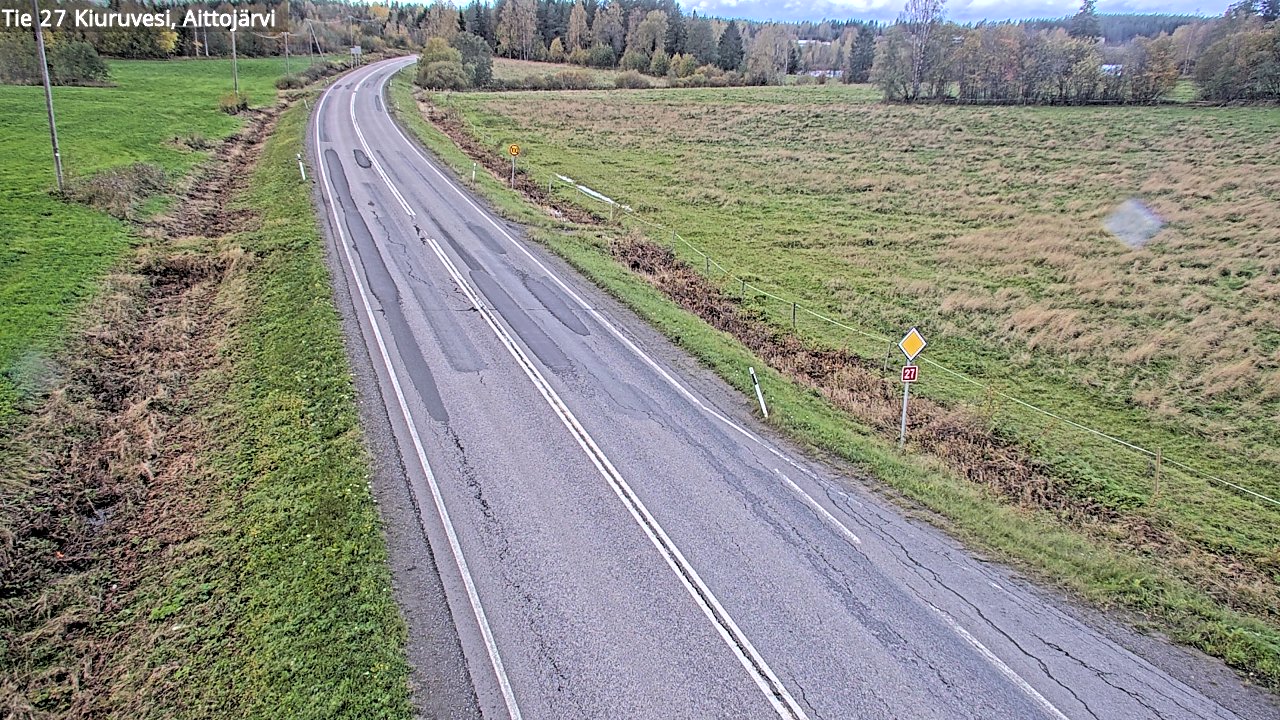 Weather Camera Image Road 27 Kiuruvesi, Aittojärvi, Kiuruvesi, Pohjois-Savo