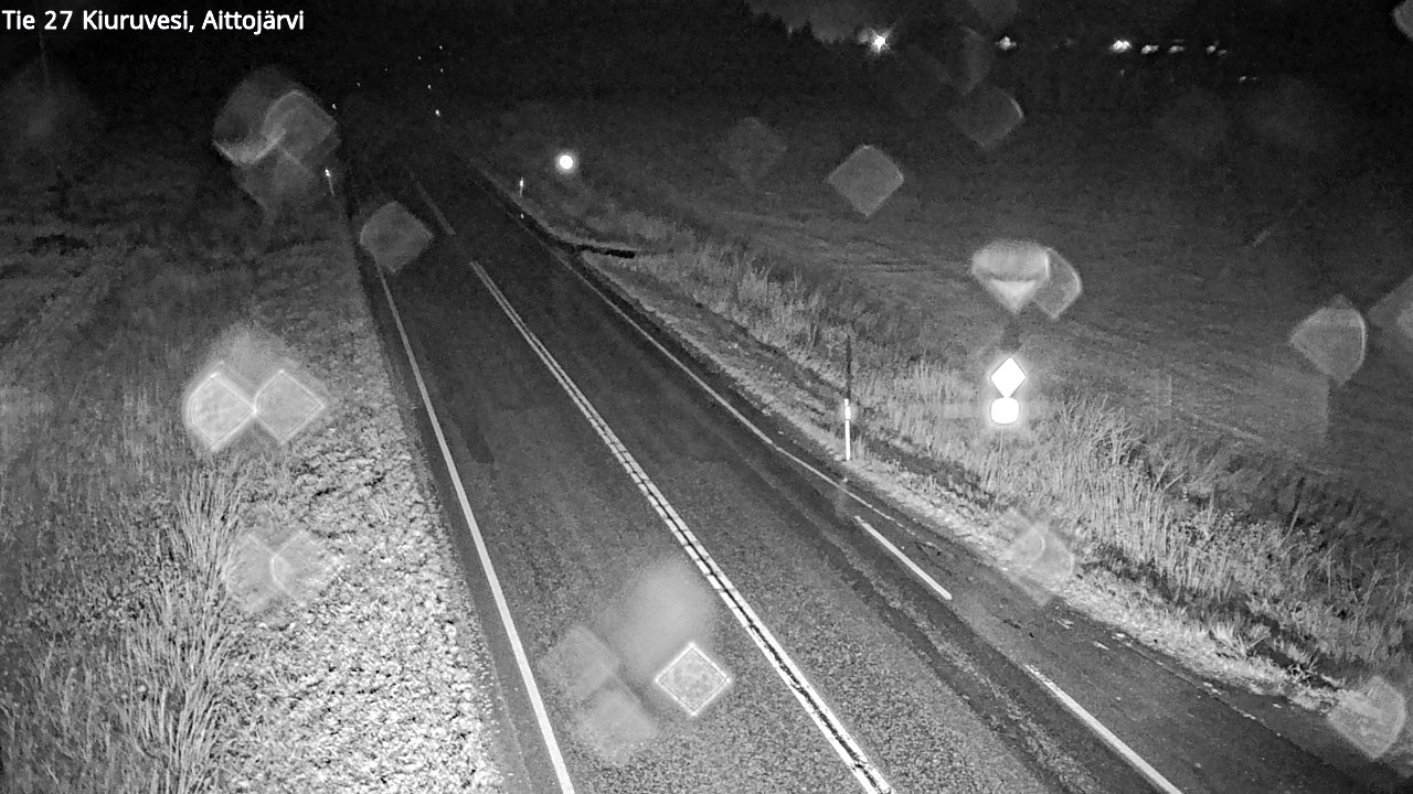 Weather Camera Image Väg 27 Kiuruvesi, Aittojärvi, Kiuruvesi, Pohjois-Savo