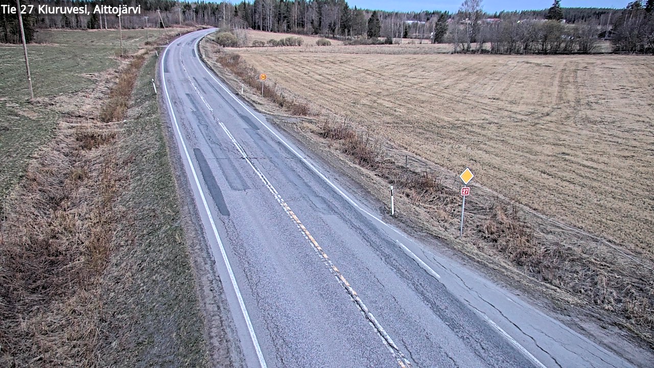 Weather Camera Image Road 27 Kiuruvesi, Aittojärvi, Kiuruvesi, Pohjois-Savo