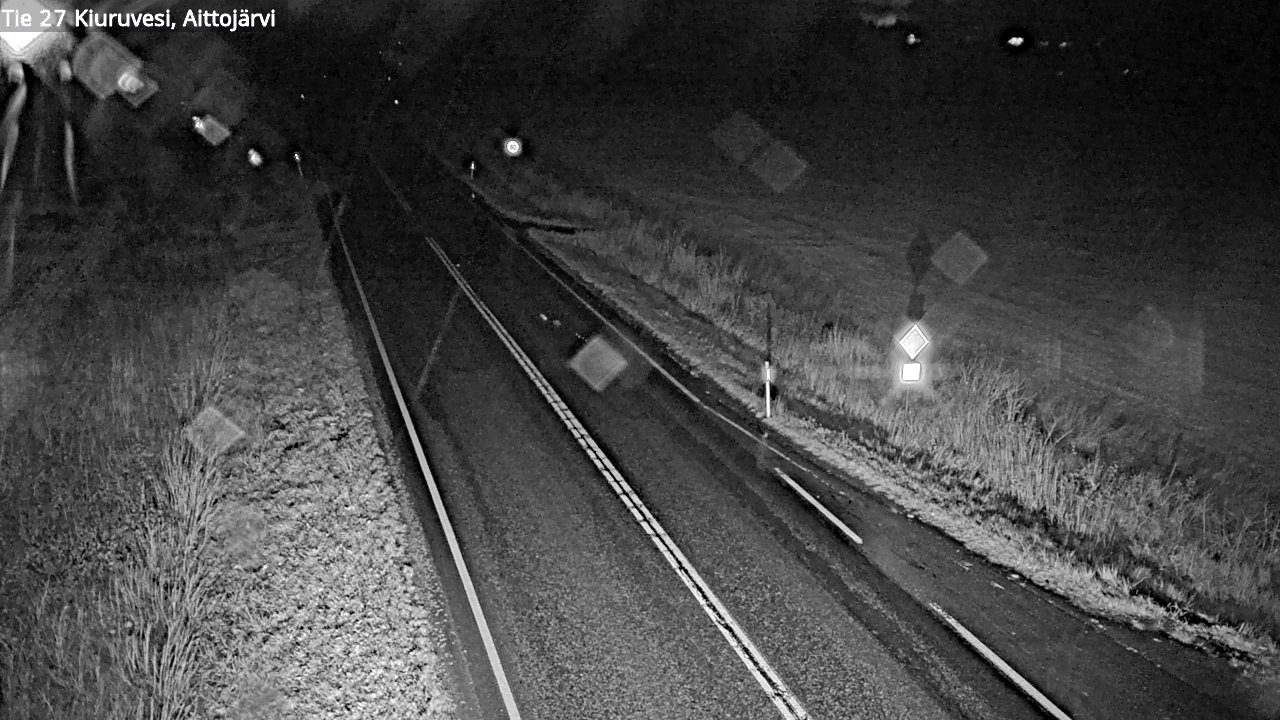 Weather Camera Image Väg 27 Kiuruvesi, Aittojärvi, Kiuruvesi, Pohjois-Savo