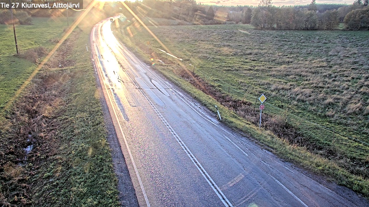 Weather Camera Image Road 27 Kiuruvesi, Aittojärvi, Kiuruvesi, Pohjois-Savo