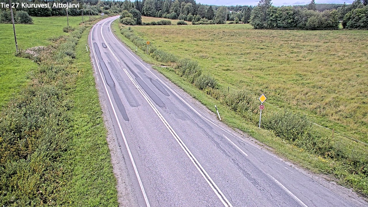 Weather Camera Image Road 27 Kiuruvesi, Aittojärvi, Kiuruvesi, Pohjois-Savo