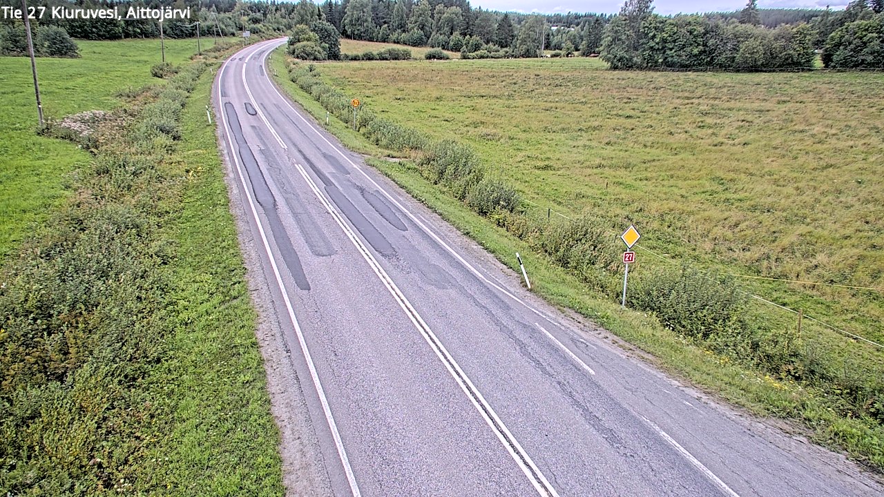 Weather Camera Image Road 27 Kiuruvesi, Aittojärvi, Kiuruvesi, Pohjois-Savo