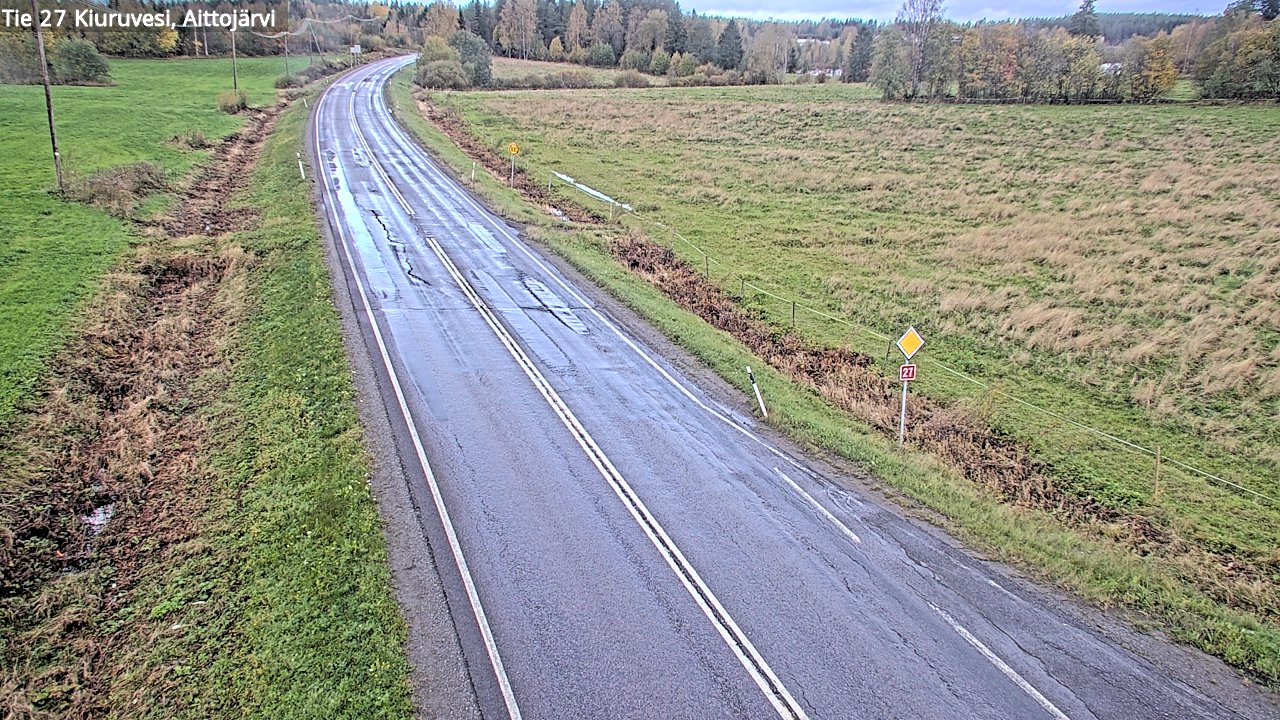 Weather Camera Image Road 27 Kiuruvesi, Aittojärvi, Kiuruvesi, Pohjois-Savo