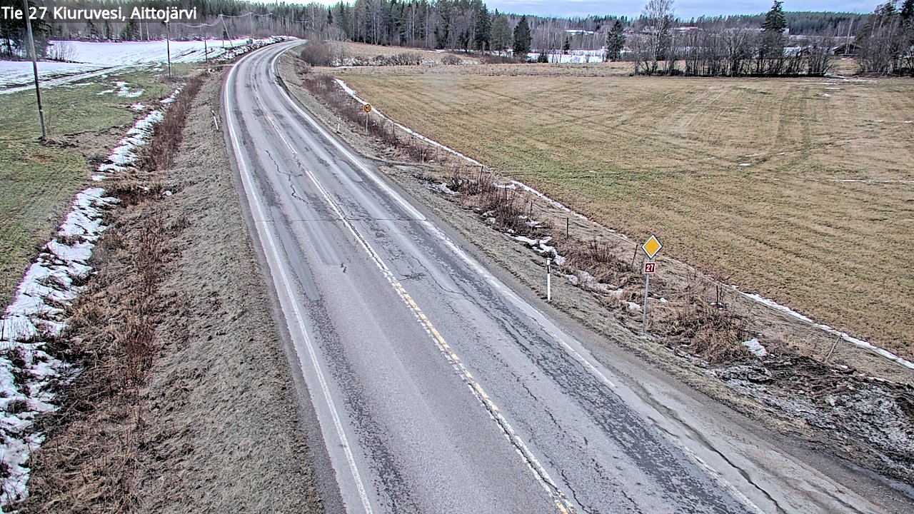 Weather Camera Image Road 27 Kiuruvesi, Aittojärvi, Kiuruvesi, Pohjois-Savo