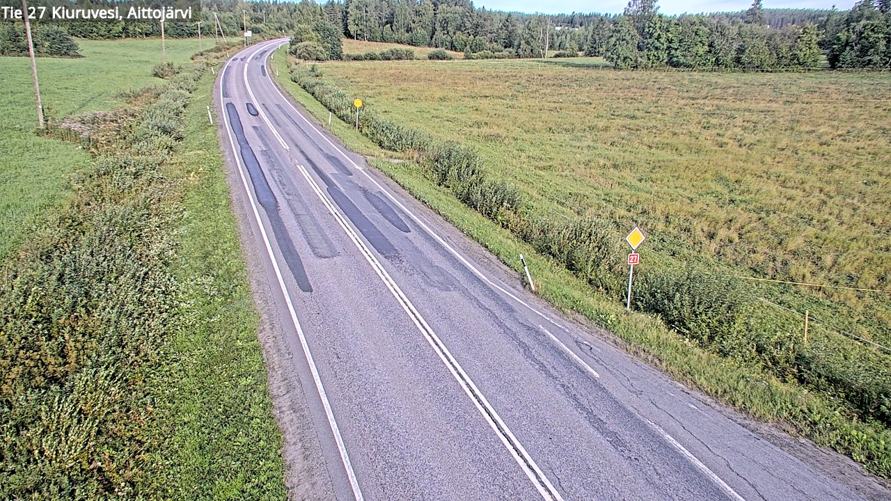 Weather Camera Image Väg 27 Kiuruvesi, Aittojärvi, Kiuruvesi, Pohjois-Savo