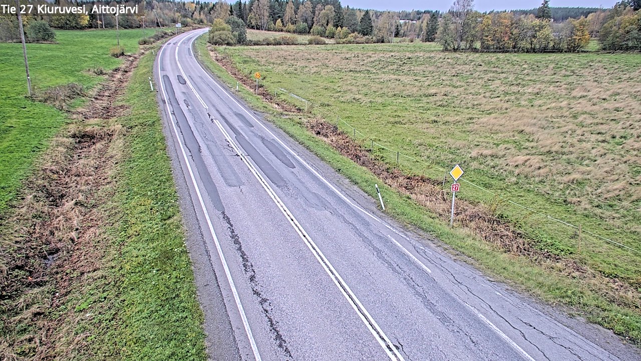 Weather Camera Image Road 27 Kiuruvesi, Aittojärvi, Kiuruvesi, Pohjois-Savo