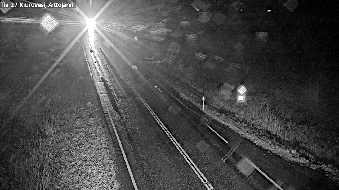 Weather Camera Image Väg 27 Kiuruvesi, Aittojärvi, Kiuruvesi, Pohjois-Savo