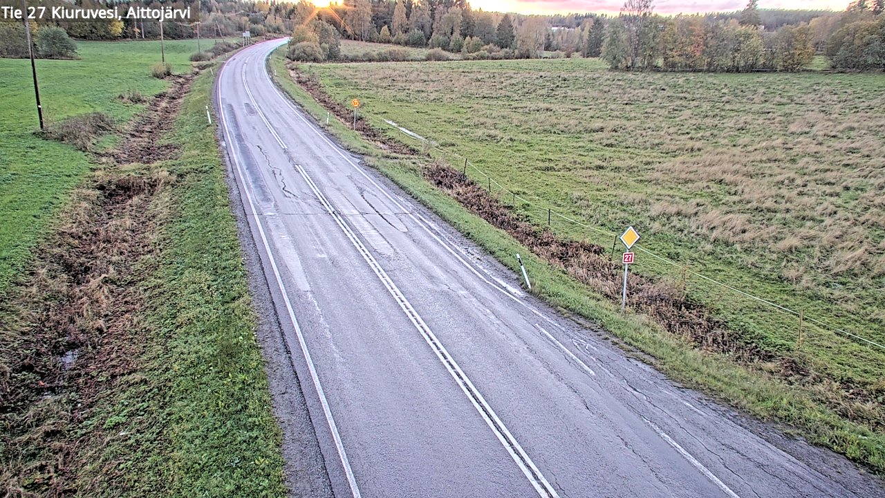 Weather Camera Image Road 27 Kiuruvesi, Aittojärvi, Kiuruvesi, Pohjois-Savo