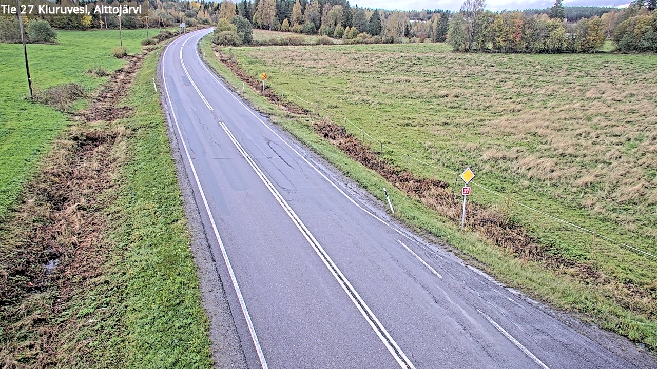Weather Camera Image Road 27 Kiuruvesi, Aittojärvi, Kiuruvesi, Pohjois-Savo