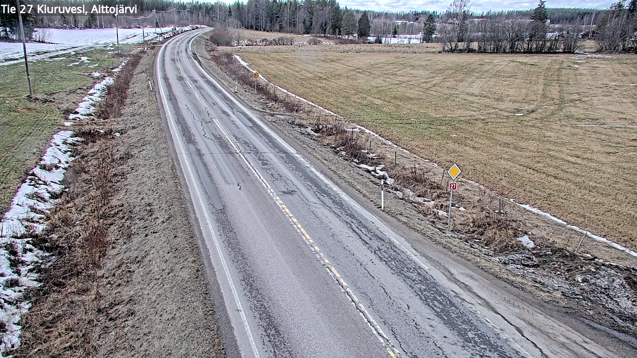 Weather Camera Image Road 27 Kiuruvesi, Aittojärvi, Kiuruvesi, Pohjois-Savo