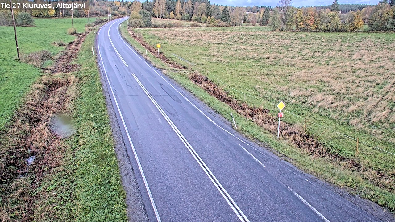 Weather Camera Image Road 27 Kiuruvesi, Aittojärvi, Kiuruvesi, Pohjois-Savo