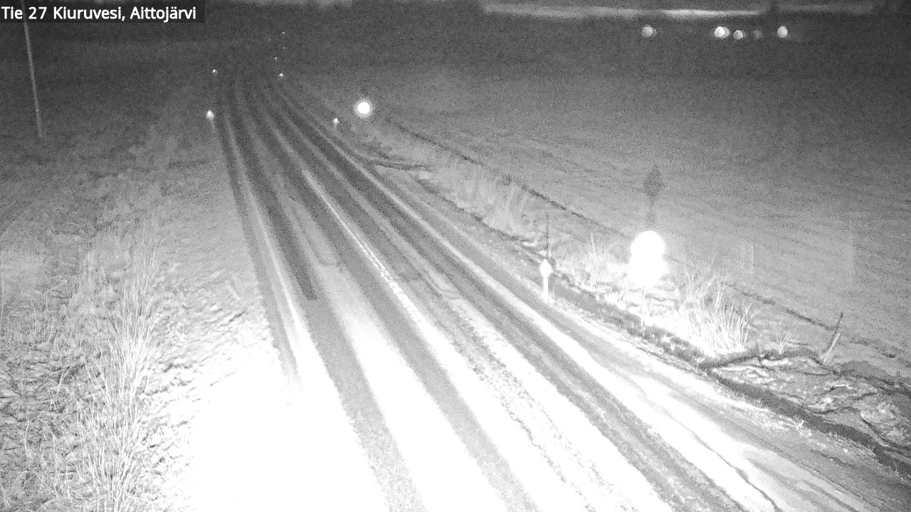 Weather Camera Image Väg 27 Kiuruvesi, Aittojärvi, Kiuruvesi, Pohjois-Savo