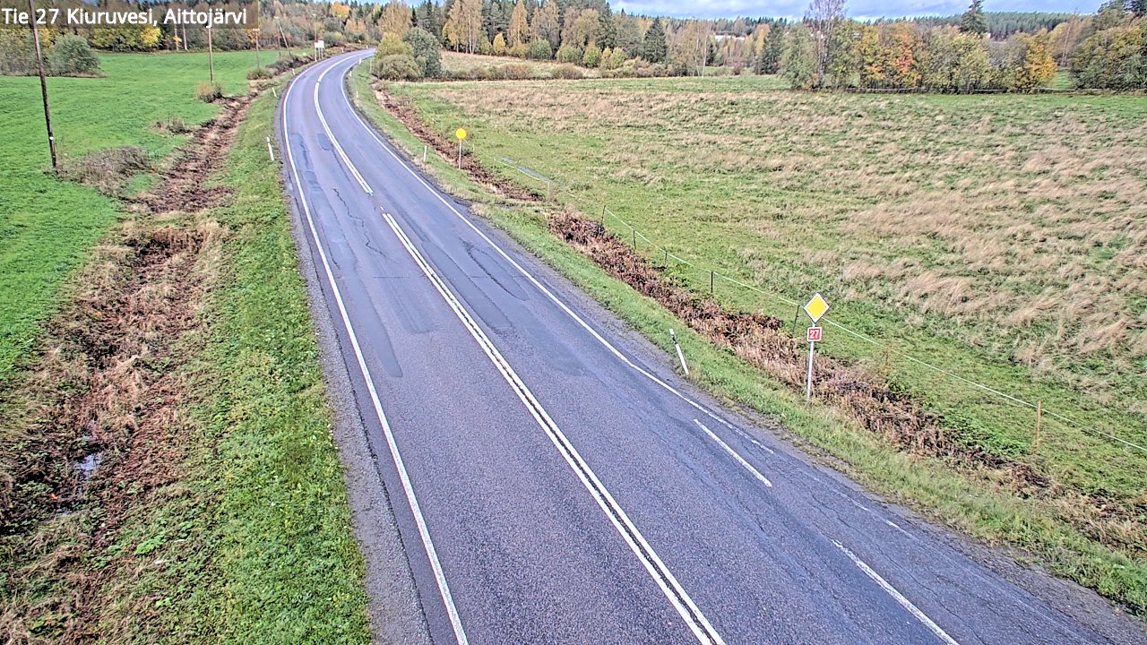 Weather Camera Image Road 27 Kiuruvesi, Aittojärvi, Kiuruvesi, Pohjois-Savo