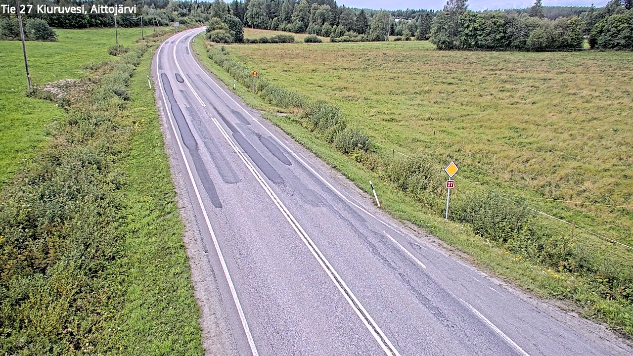 Weather Camera Image Road 27 Kiuruvesi, Aittojärvi, Kiuruvesi, Pohjois-Savo