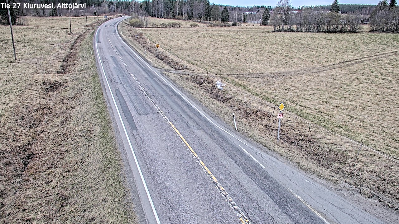 Weather Camera Image Road 27 Kiuruvesi, Aittojärvi, Kiuruvesi, Pohjois-Savo