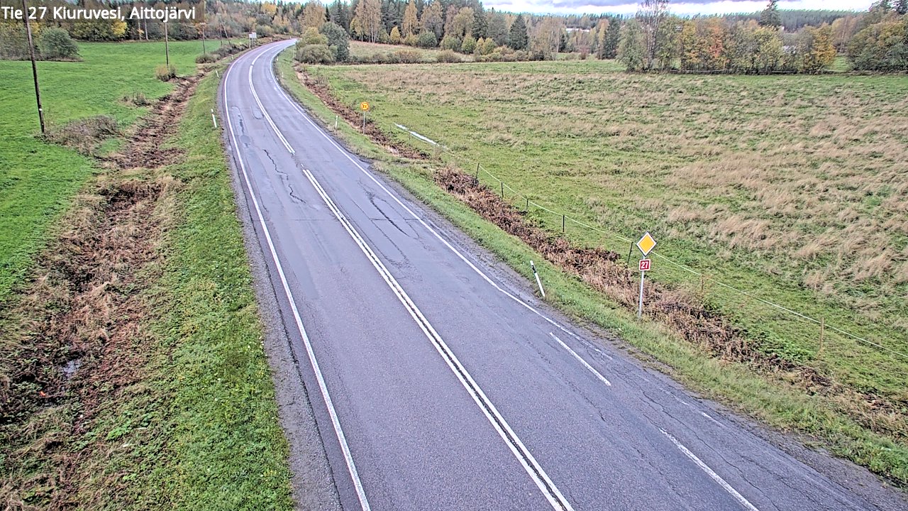 Weather Camera Image Road 27 Kiuruvesi, Aittojärvi, Kiuruvesi, Pohjois-Savo
