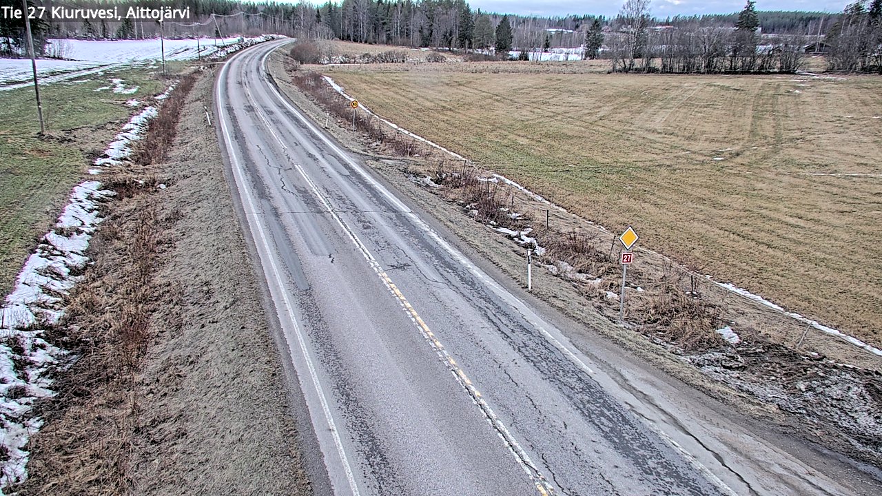 Weather Camera Image Road 27 Kiuruvesi, Aittojärvi, Kiuruvesi, Pohjois-Savo