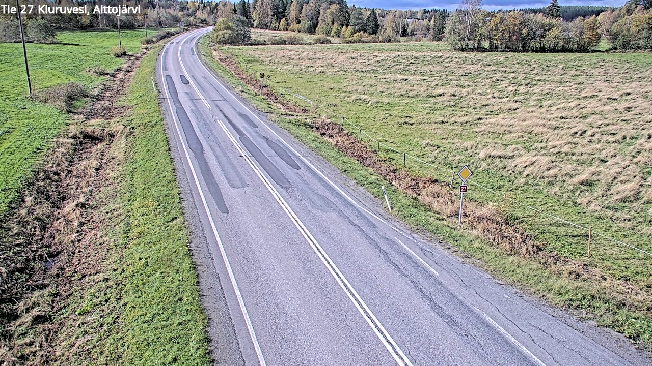 Weather Camera Image Road 27 Kiuruvesi, Aittojärvi, Kiuruvesi, Pohjois-Savo