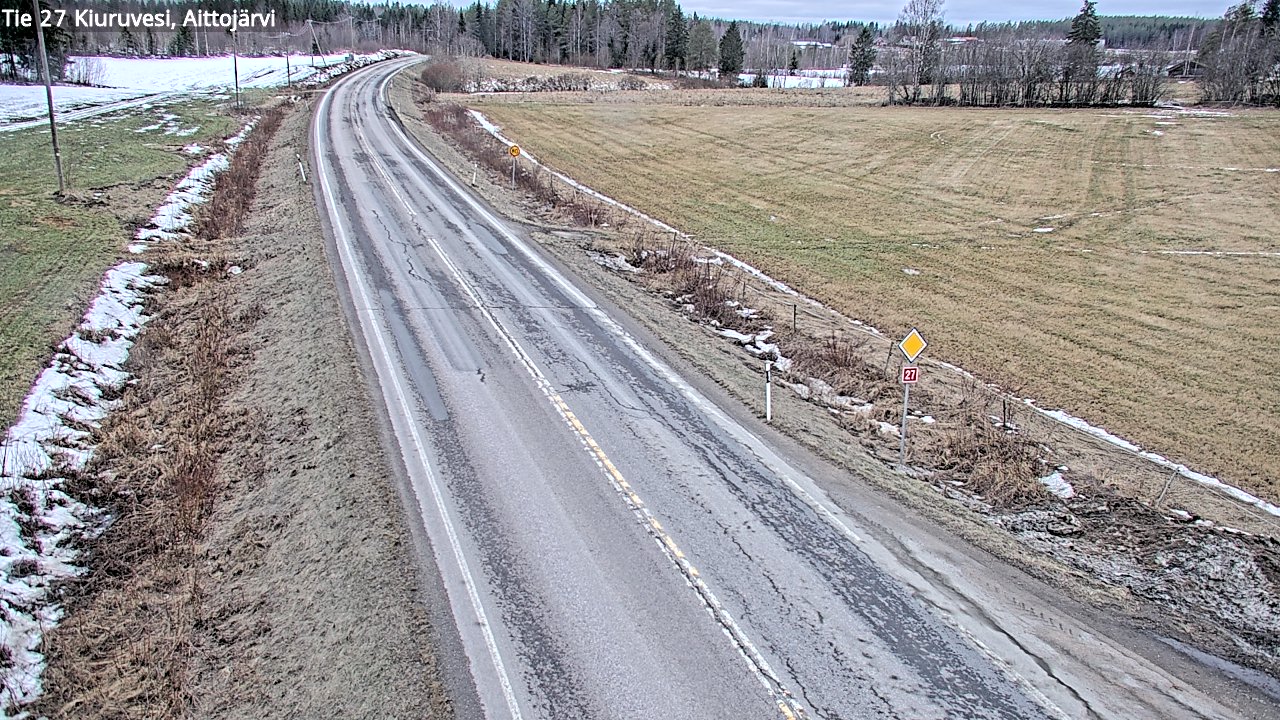 Weather Camera Image Road 27 Kiuruvesi, Aittojärvi, Kiuruvesi, Pohjois-Savo