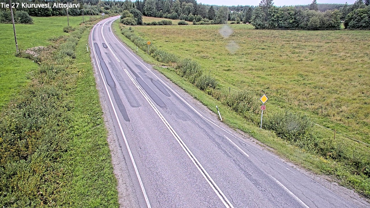 Weather Camera Image Road 27 Kiuruvesi, Aittojärvi, Kiuruvesi, Pohjois-Savo