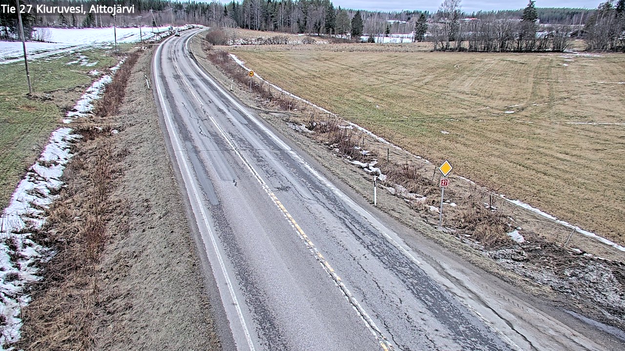 Weather Camera Image Road 27 Kiuruvesi, Aittojärvi, Kiuruvesi, Pohjois-Savo