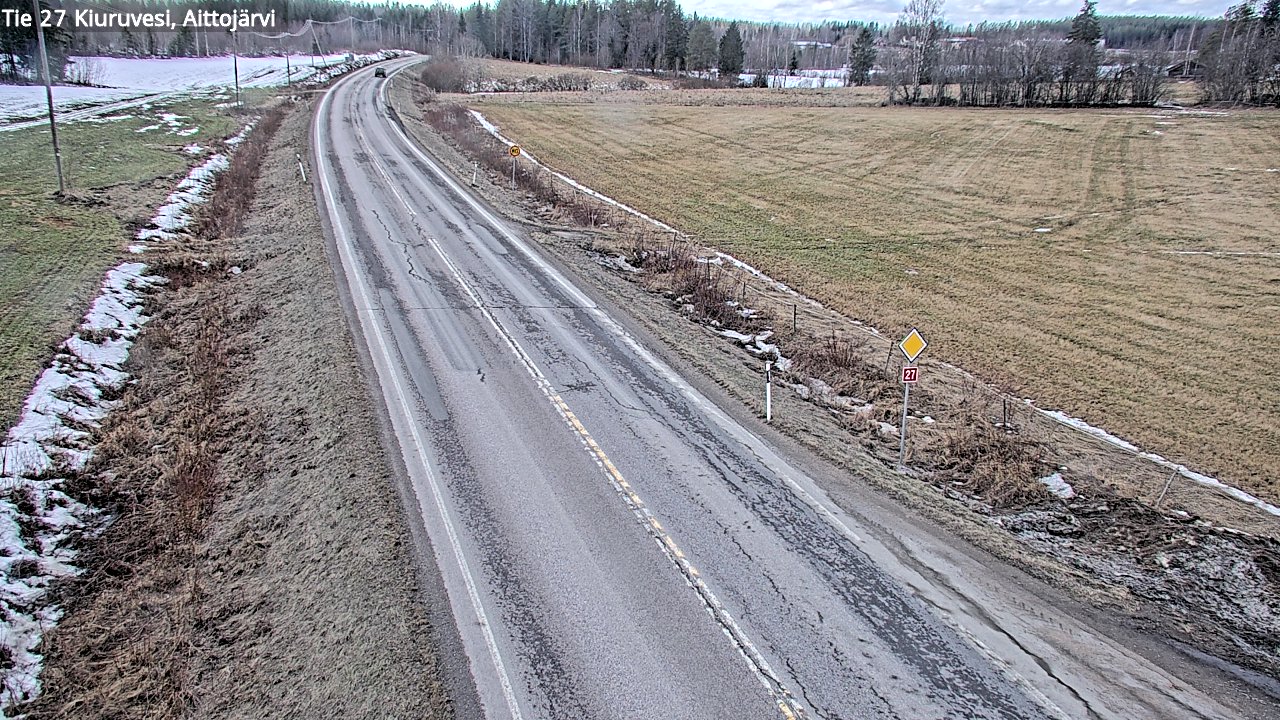 Weather Camera Image Road 27 Kiuruvesi, Aittojärvi, Kiuruvesi, Pohjois-Savo