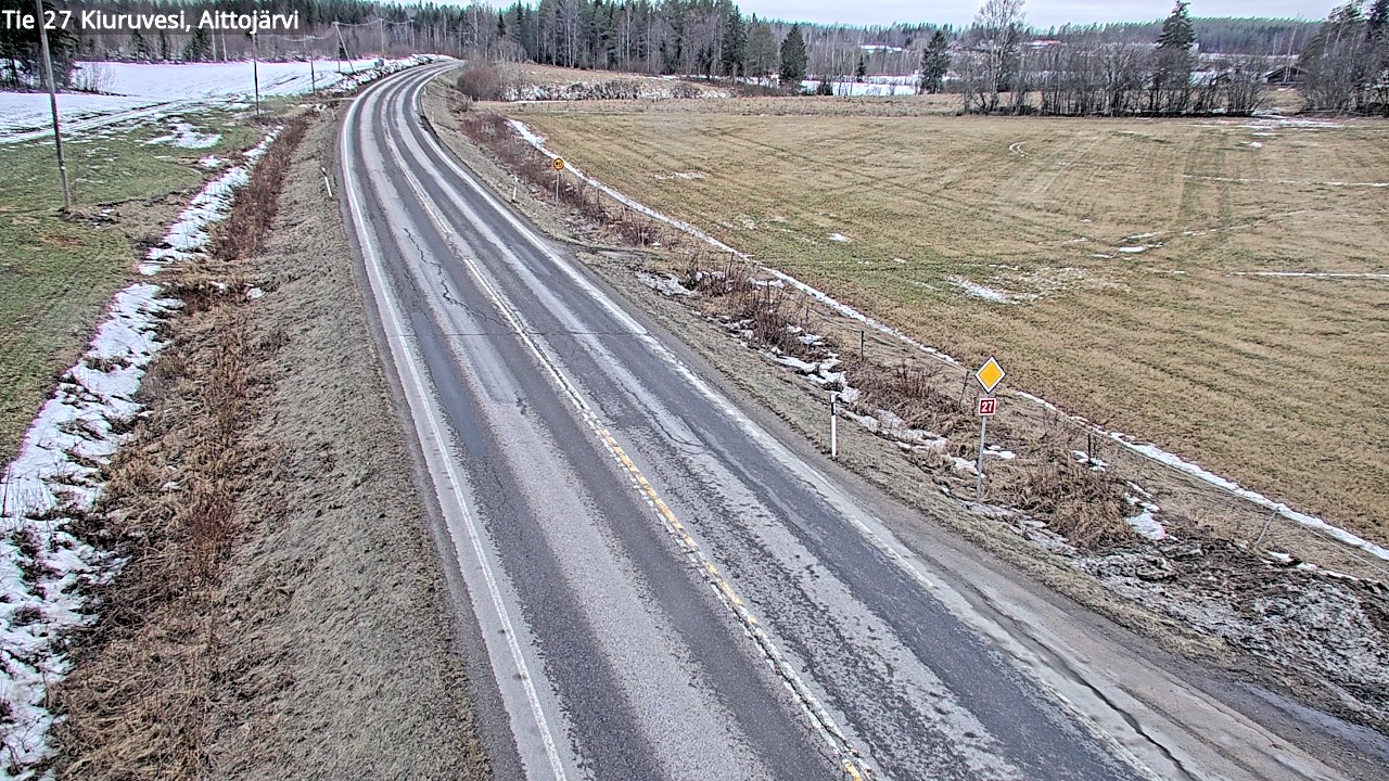 Weather Camera Image Road 27 Kiuruvesi, Aittojärvi, Kiuruvesi, Pohjois-Savo