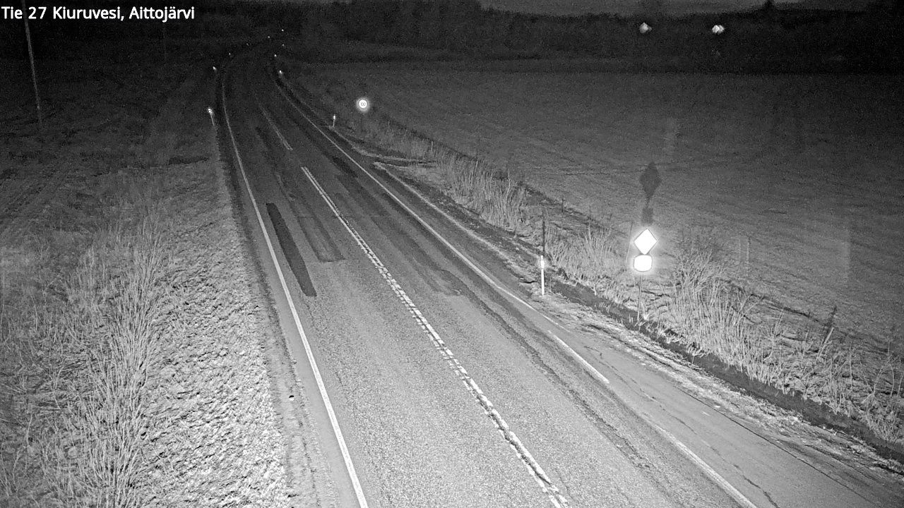 Weather Camera Image Väg 27 Kiuruvesi, Aittojärvi, Kiuruvesi, Pohjois-Savo