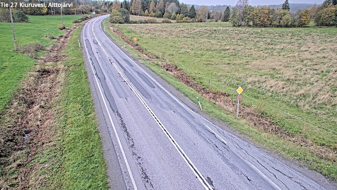 Weather Camera Image Road 27 Kiuruvesi, Aittojärvi, Kiuruvesi, Pohjois-Savo