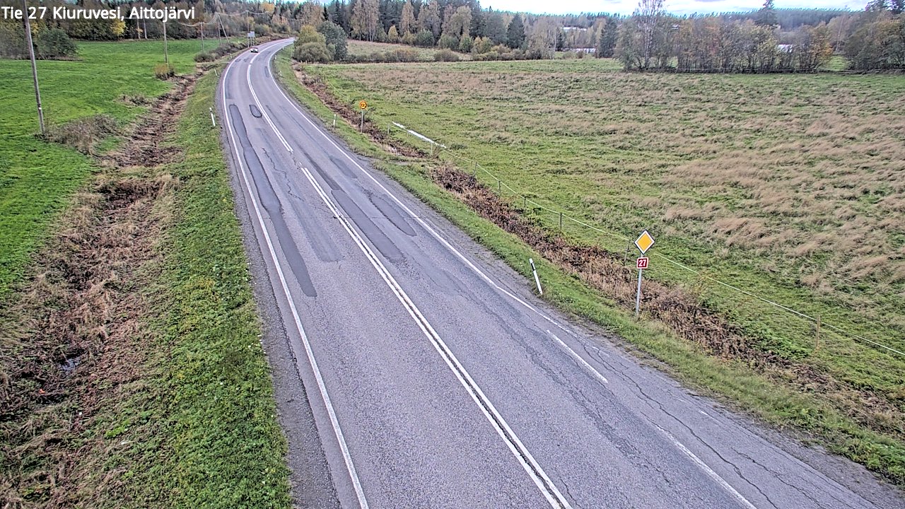 Weather Camera Image Road 27 Kiuruvesi, Aittojärvi, Kiuruvesi, Pohjois-Savo