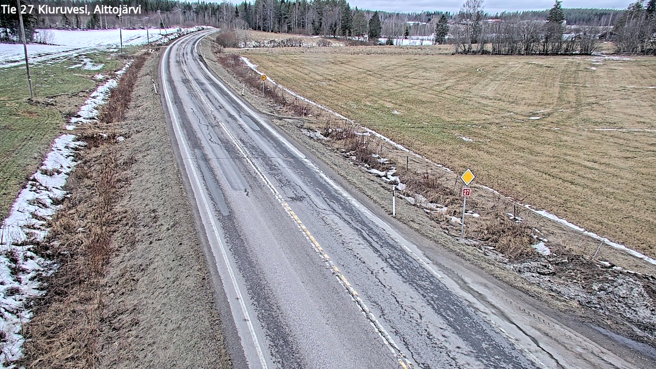Weather Camera Image Road 27 Kiuruvesi, Aittojärvi, Kiuruvesi, Pohjois-Savo