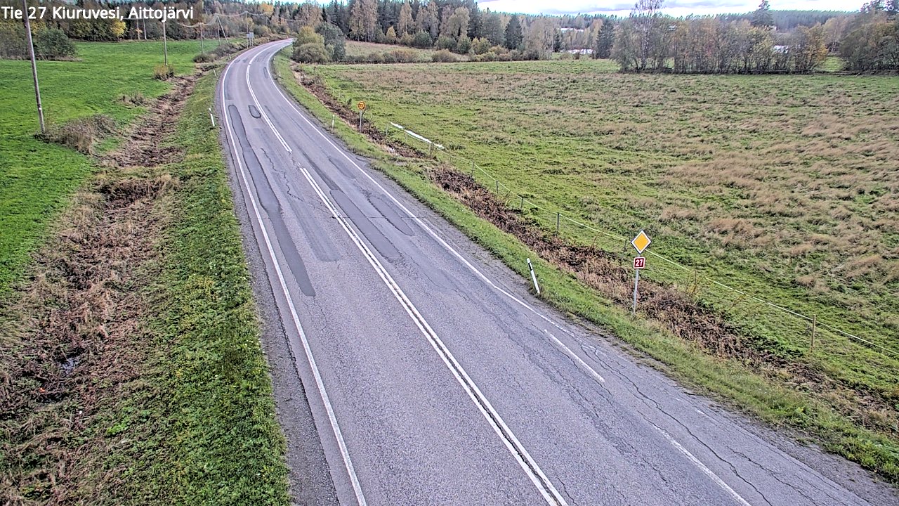 Weather Camera Image Road 27 Kiuruvesi, Aittojärvi, Kiuruvesi, Pohjois-Savo