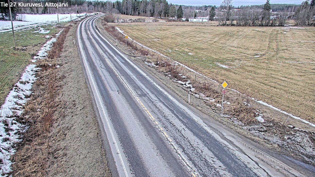Weather Camera Image Road 27 Kiuruvesi, Aittojärvi, Kiuruvesi, Pohjois-Savo
