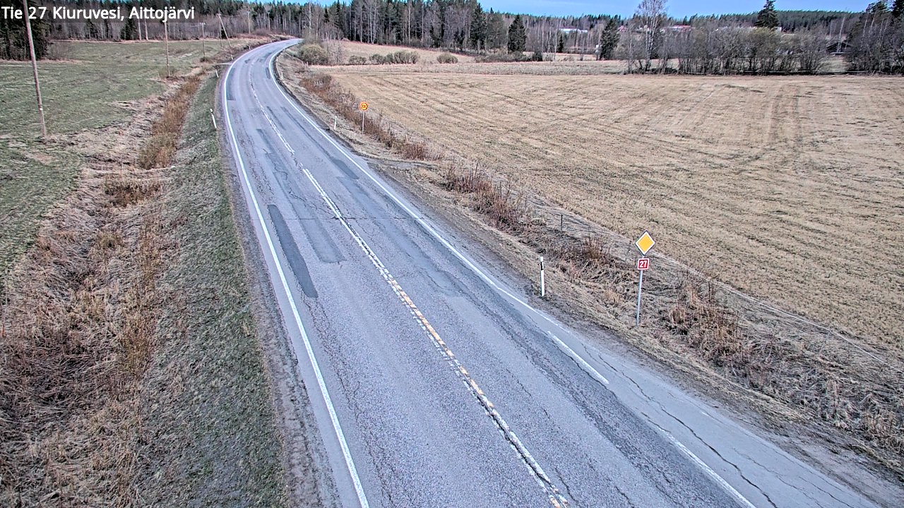 Weather Camera Image Road 27 Kiuruvesi, Aittojärvi, Kiuruvesi, Pohjois-Savo