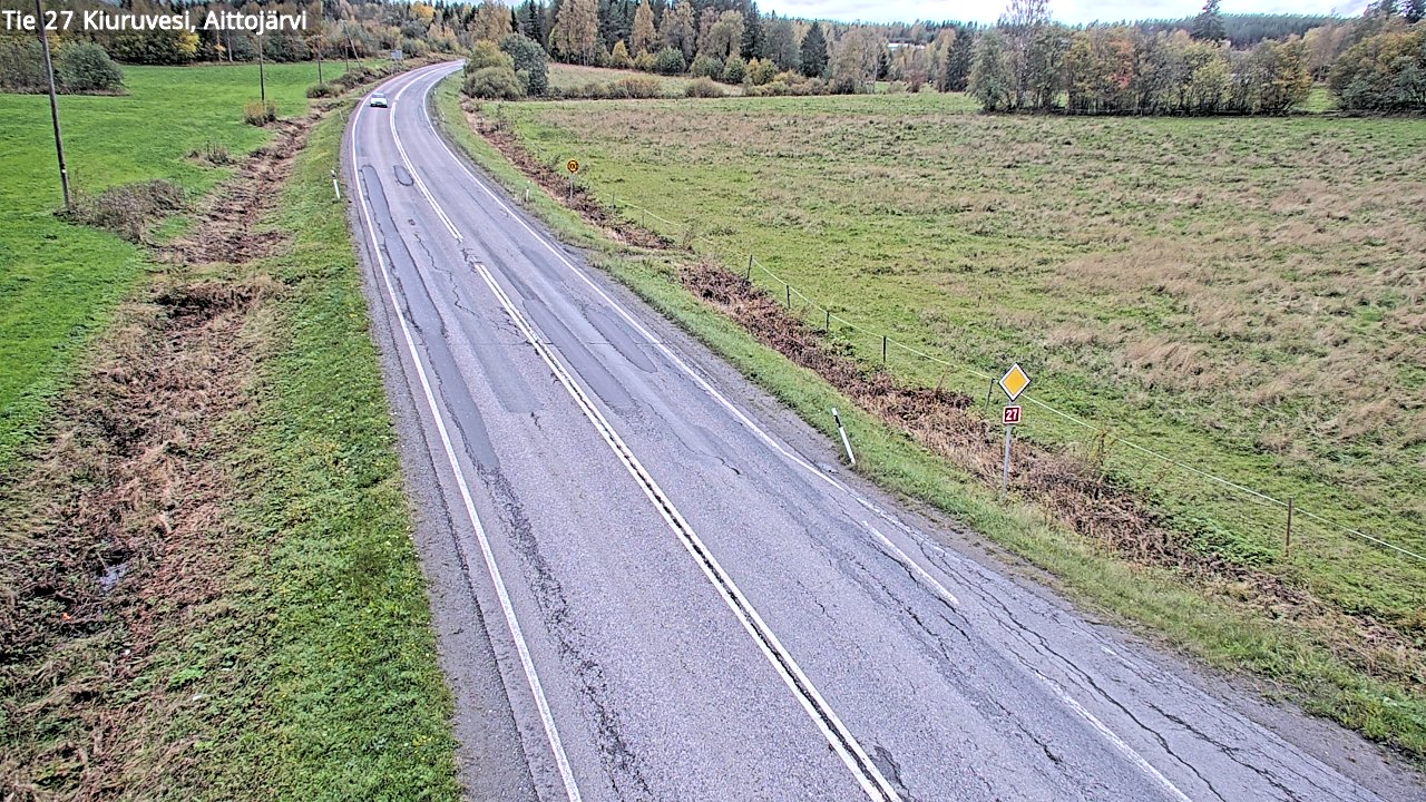 Weather Camera Image Road 27 Kiuruvesi, Aittojärvi, Kiuruvesi, Pohjois-Savo