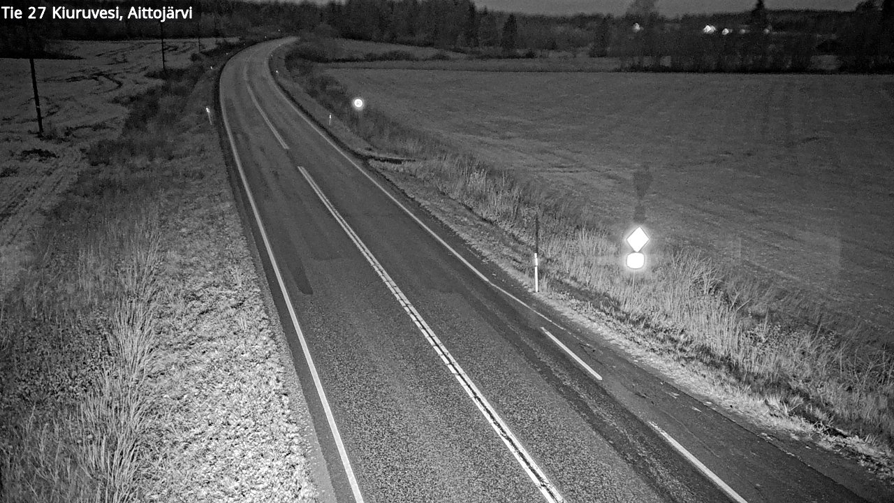 Weather Camera Image Väg 27 Kiuruvesi, Aittojärvi, Kiuruvesi, Pohjois-Savo
