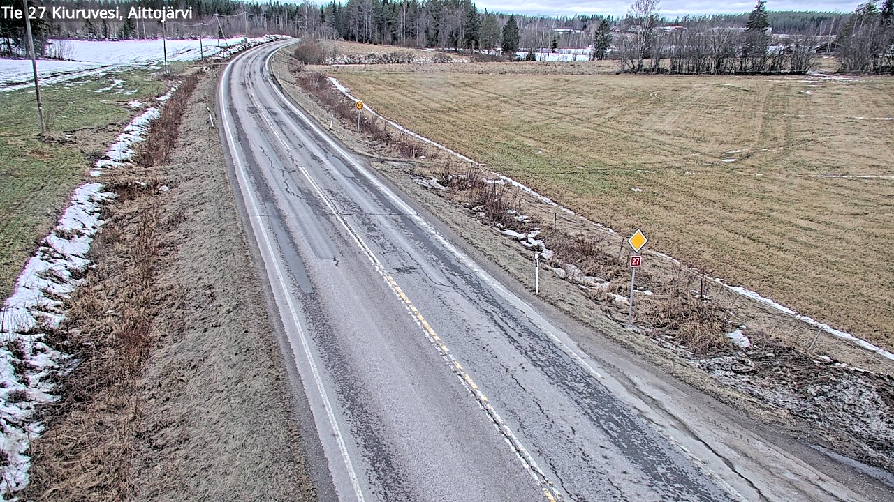 Weather Camera Image Road 27 Kiuruvesi, Aittojärvi, Kiuruvesi, Pohjois-Savo