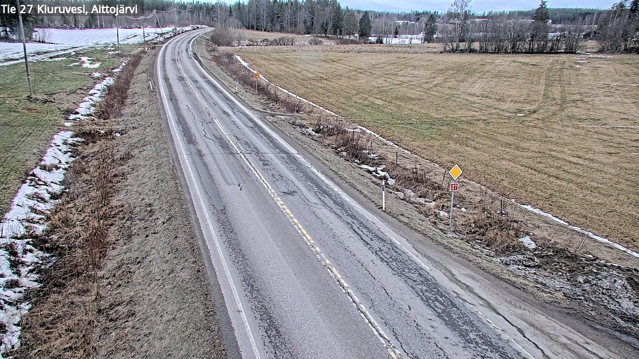 Weather Camera Image Road 27 Kiuruvesi, Aittojärvi, Kiuruvesi, Pohjois-Savo
