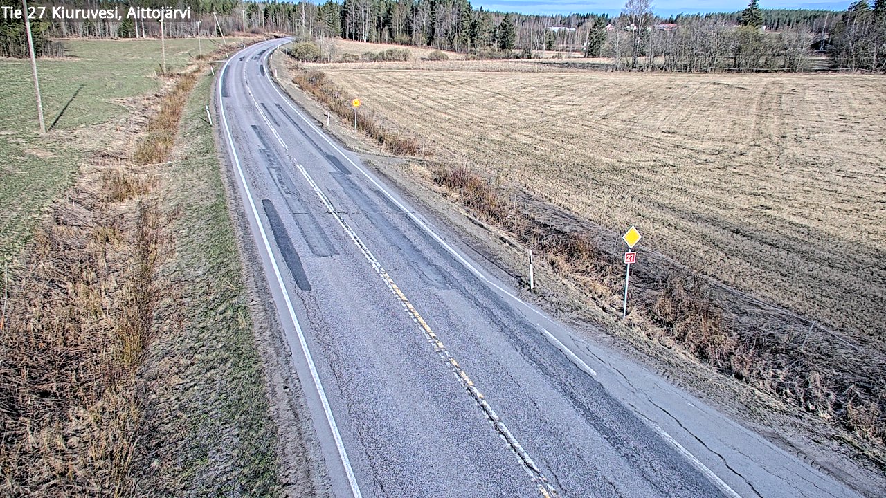 Weather Camera Image Road 27 Kiuruvesi, Aittojärvi, Kiuruvesi, Pohjois-Savo