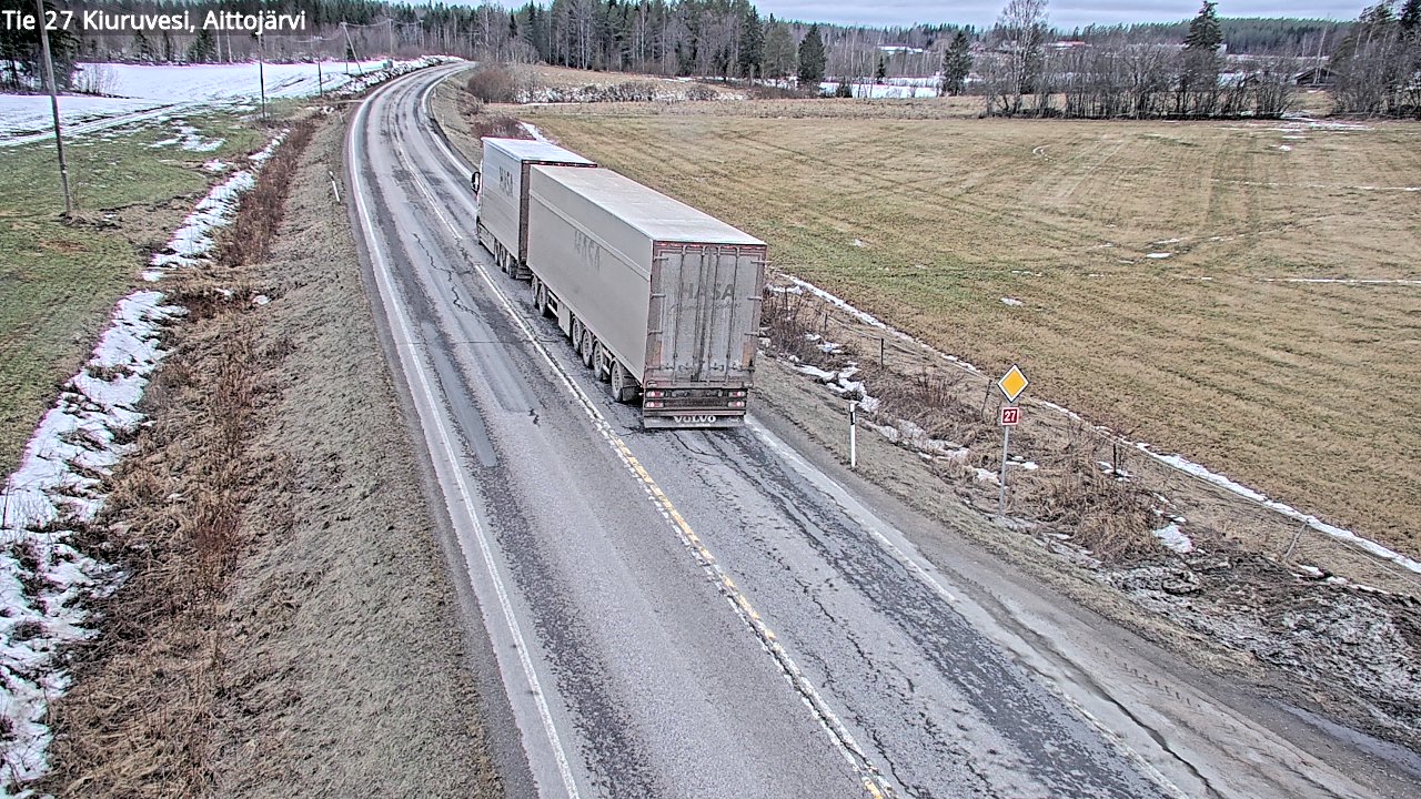 Weather Camera Image Road 27 Kiuruvesi, Aittojärvi, Kiuruvesi, Pohjois-Savo