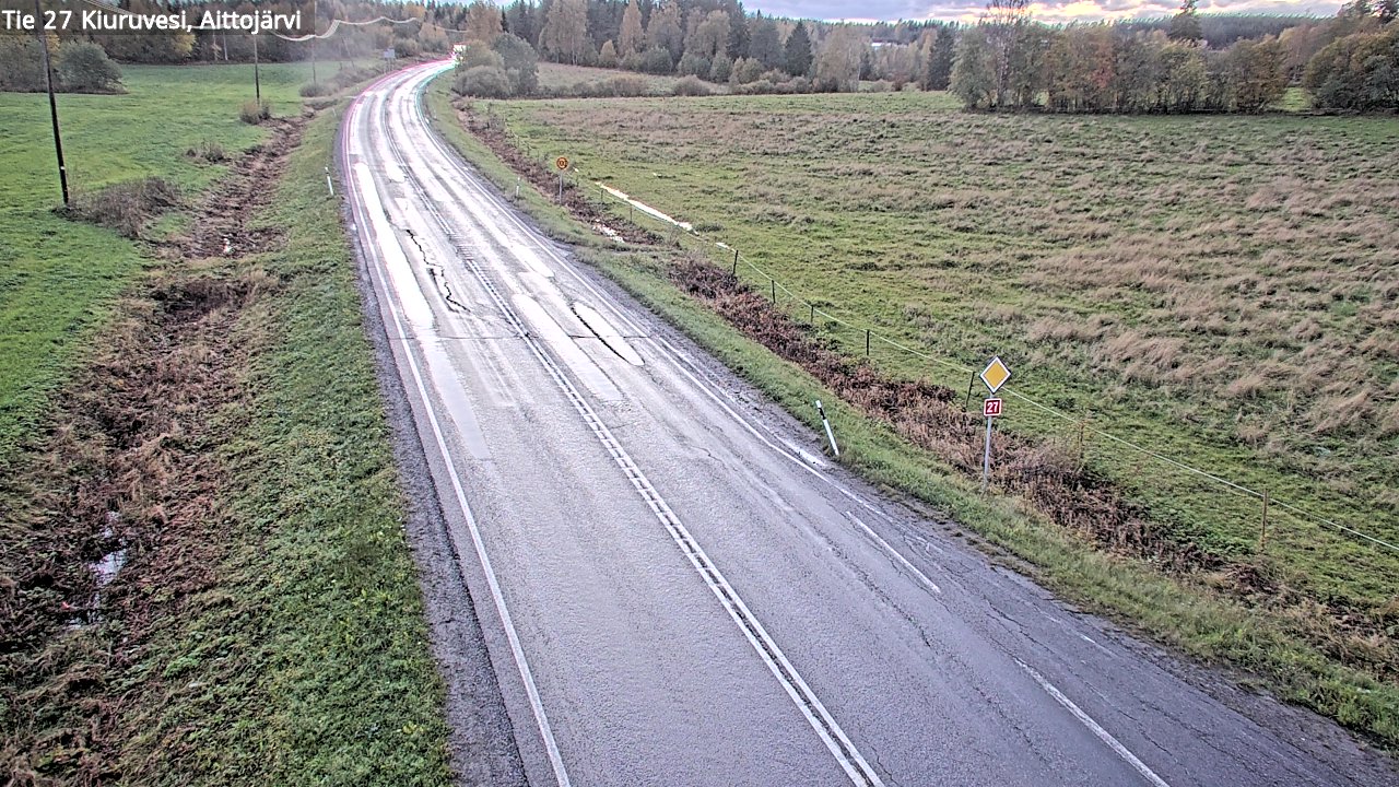 Weather Camera Image Road 27 Kiuruvesi, Aittojärvi, Kiuruvesi, Pohjois-Savo