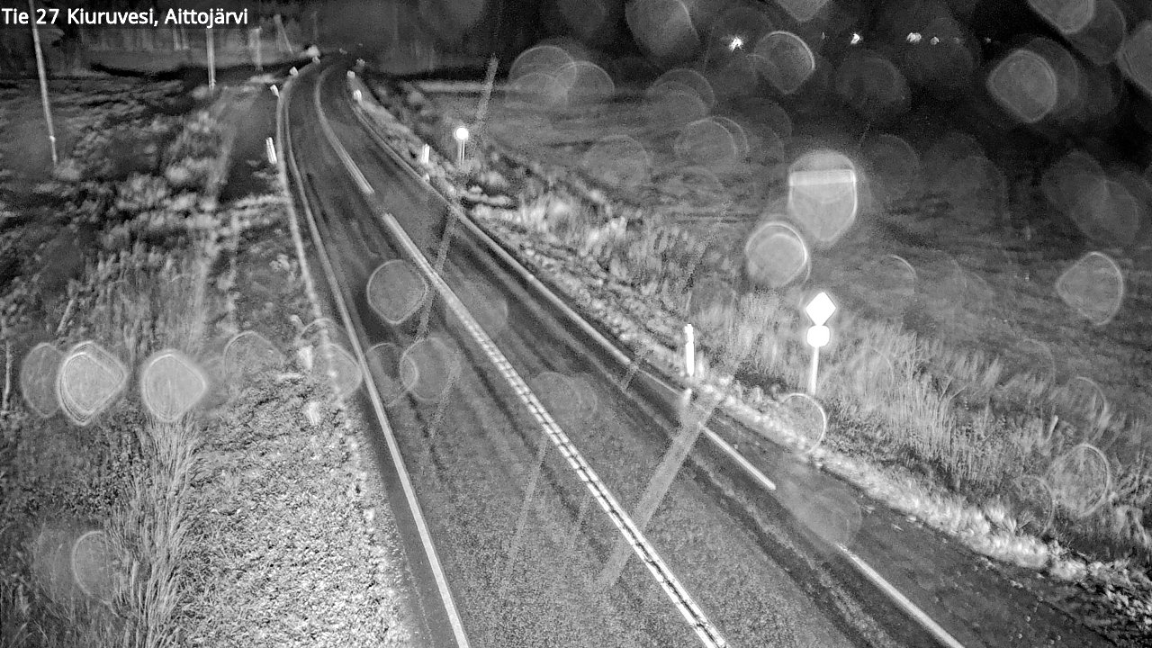 Weather Camera Image Väg 27 Kiuruvesi, Aittojärvi, Kiuruvesi, Pohjois-Savo