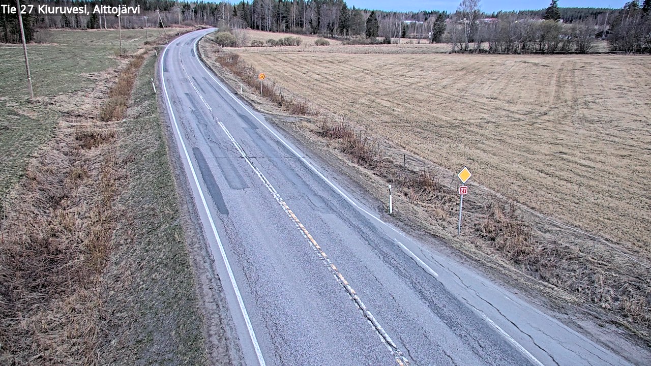 Weather Camera Image Road 27 Kiuruvesi, Aittojärvi, Kiuruvesi, Pohjois-Savo
