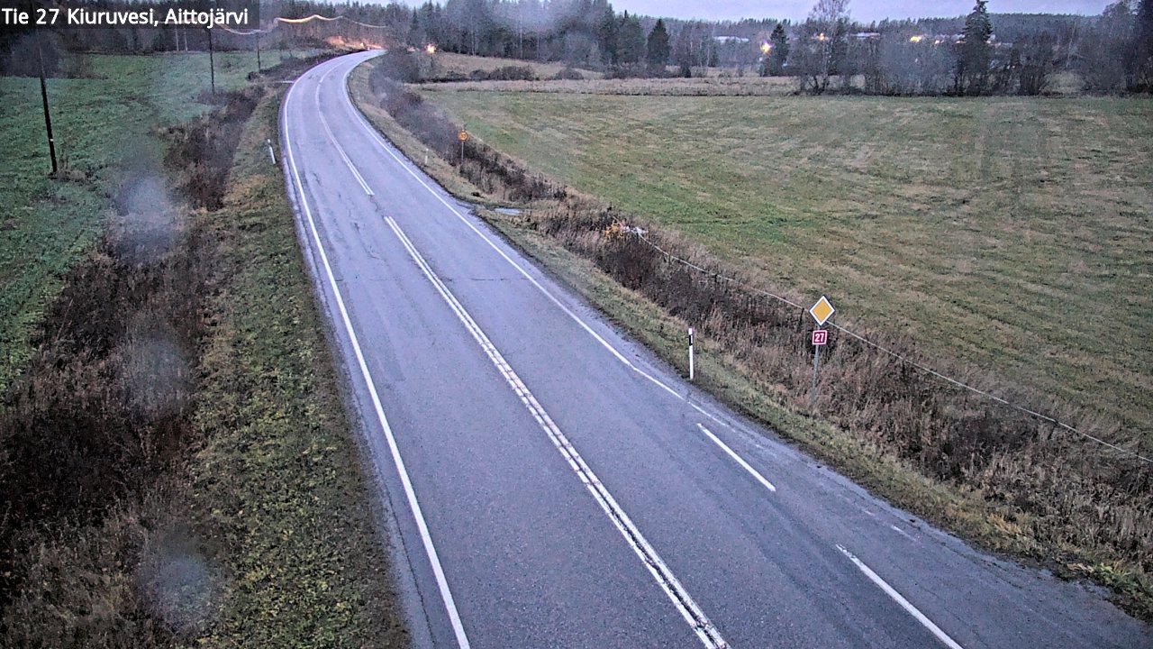 Weather Camera Image Väg 27 Kiuruvesi, Aittojärvi, Kiuruvesi, Pohjois-Savo